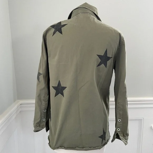 PISTOLA CAMILO STAR PRINT MILITARY JACKET SIZE S! - Picture 7 of 8